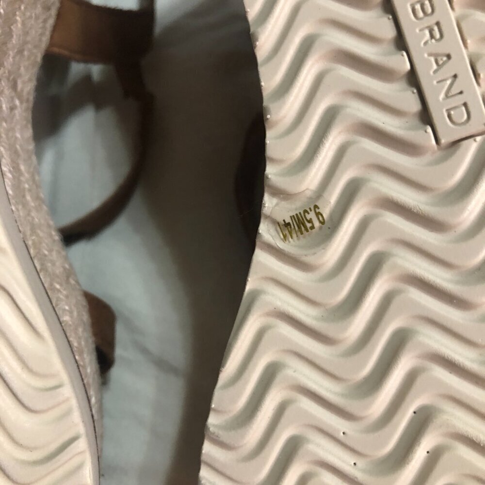 Lucky Brand brand new leather Carolina strappy espadrille wedge sandals 9.5 - Picture 7 of 9
